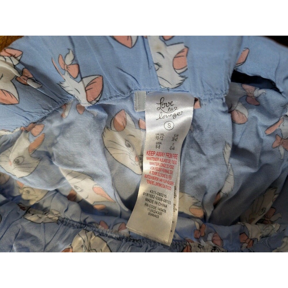 Vintage Aristocats Marie Always Tired Women's Pink Pajamas Set S Small - Picture 9 of 12